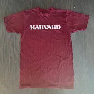 Bantam HAHVAHD Vintage Single Stitch Red T-shirt Unisex Medium